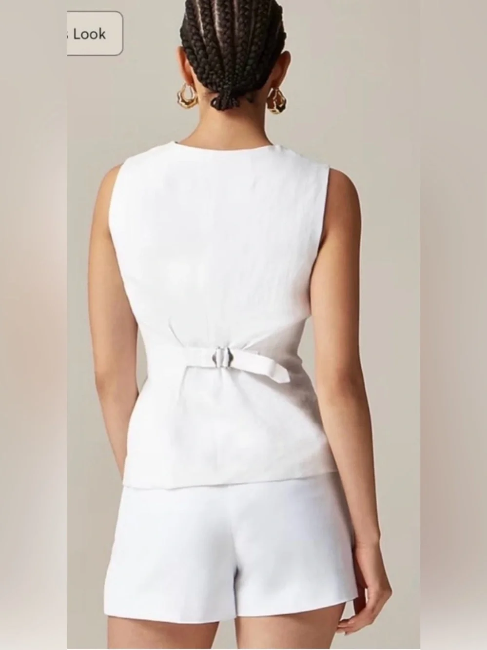 J.Crew Cutaway vest top in linen